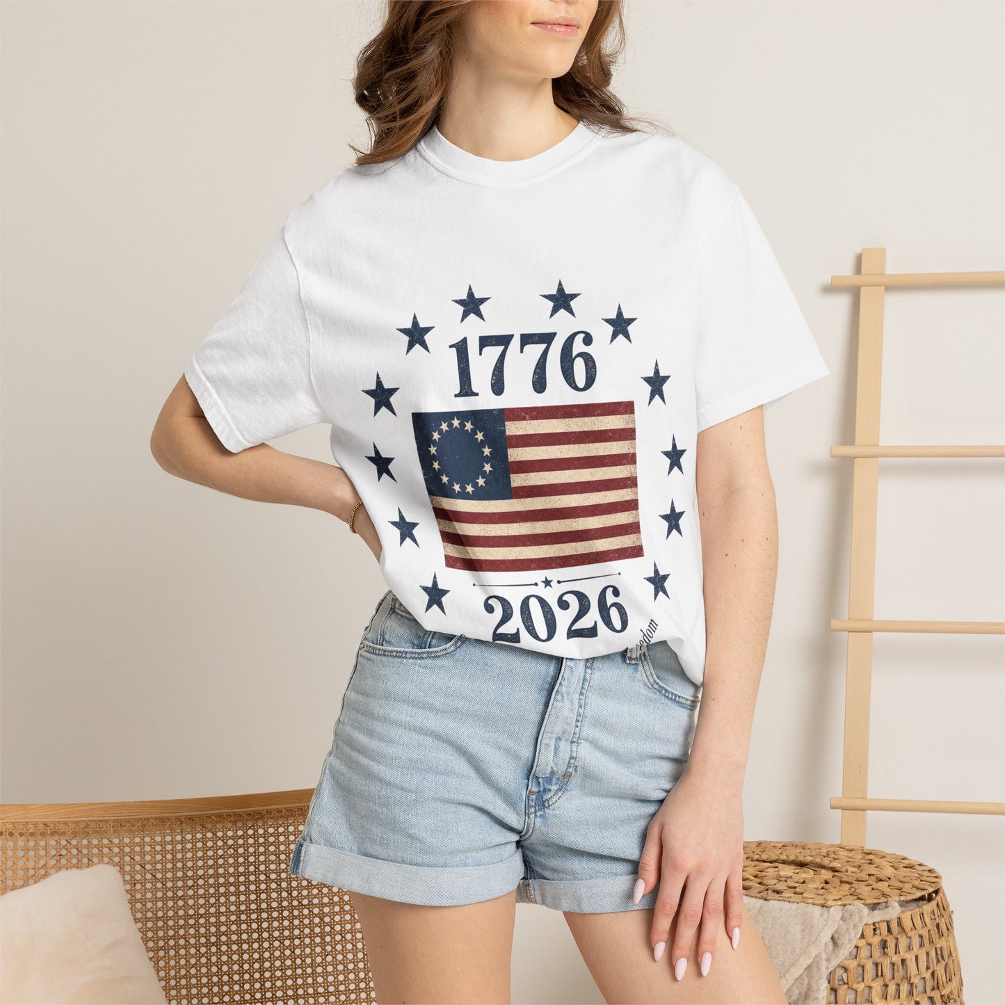 1776–2026 Betsy Ross Flag T-Shirt — 250 Years of American Freedom
