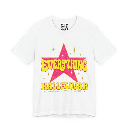 Everything Hallelujah Tee — Retro Star Christian Graphic T-Shirt