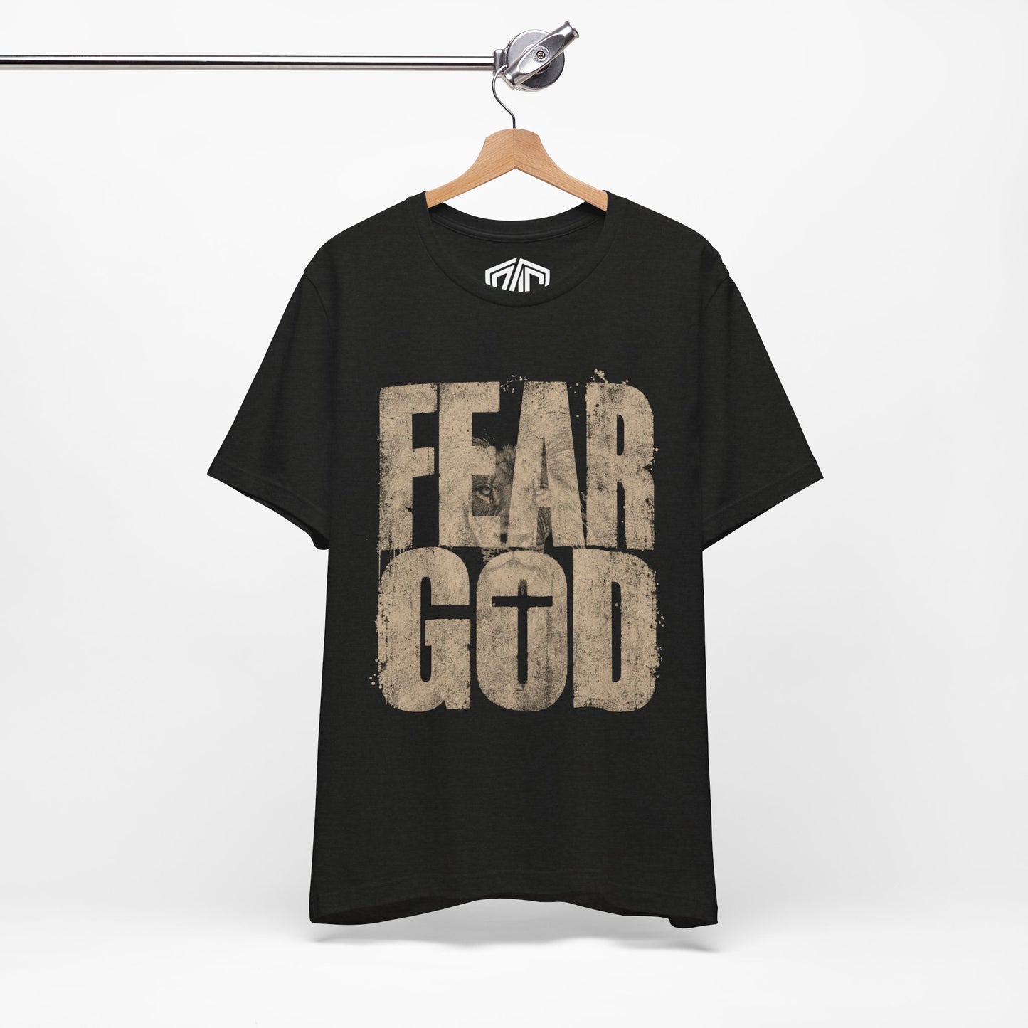Fear God T-Shirt — Rustic Cross Faith Tee for Christians, Inspirational Religious Apparel