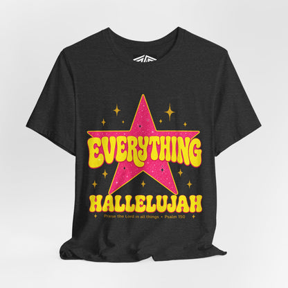 Everything Hallelujah Tee — Retro Star Christian Graphic T-Shirt