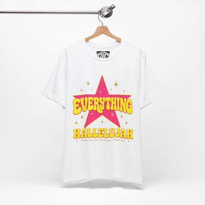 Everything Hallelujah Tee — Retro Star Christian Graphic T-Shirt