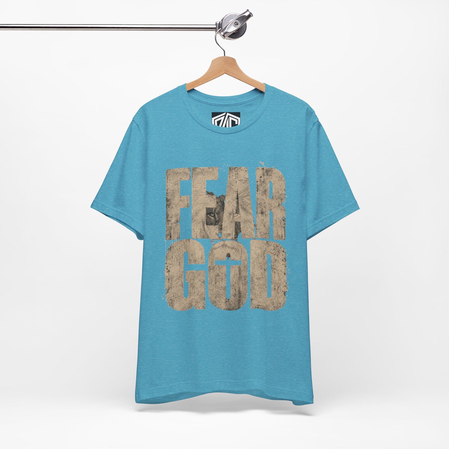 Fear God T-Shirt — Rustic Cross Faith Tee for Christians, Inspirational Religious Apparel
