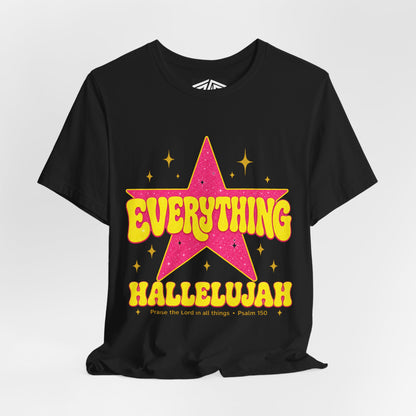 Everything Hallelujah Tee — Retro Star Christian Graphic T-Shirt