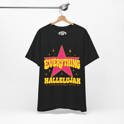 Everything Hallelujah Tee — Retro Star Christian Graphic T-Shirt