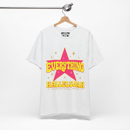 Everything Hallelujah Tee — Retro Star Christian Graphic T-Shirt