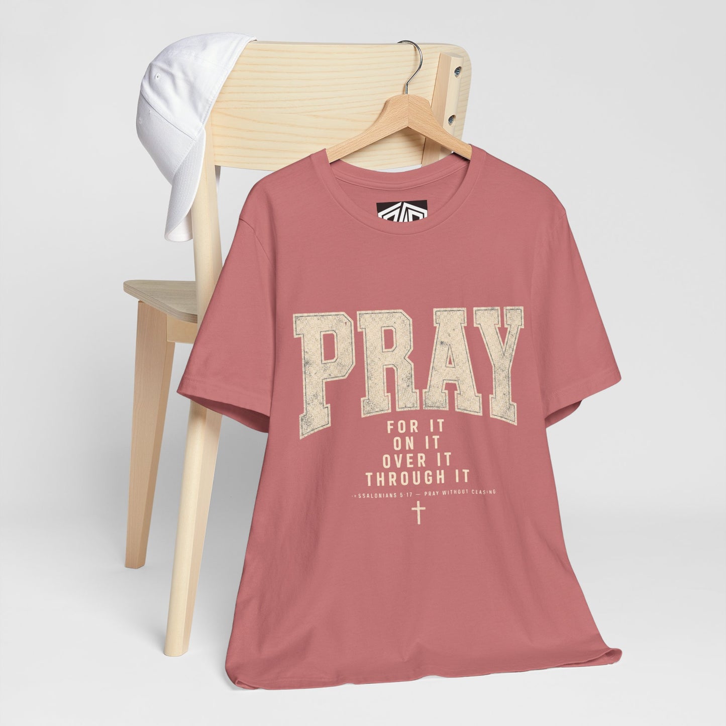 Pray For It Vintage Christian Tee – “Pray for it, on it, over it, through it” Inspirational Shirt