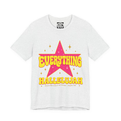 Everything Hallelujah Tee — Retro Star Christian Graphic T-Shirt