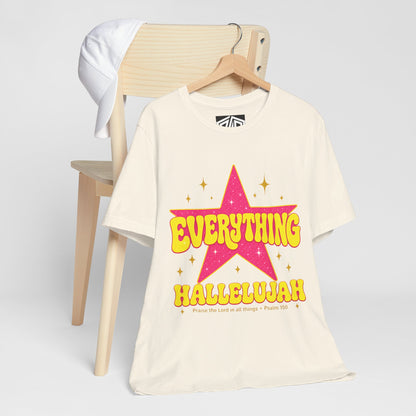 Everything Hallelujah Tee — Retro Star Christian Graphic T-Shirt