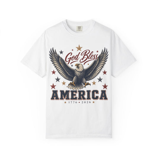 God Bless America Eagle T-Shirt — Patriotic 1776-2024 Independence Day Tee