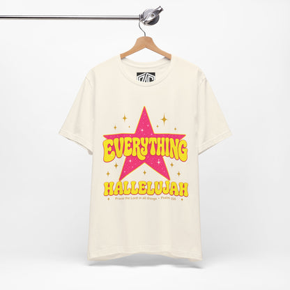 Everything Hallelujah Tee — Retro Star Christian Graphic T-Shirt