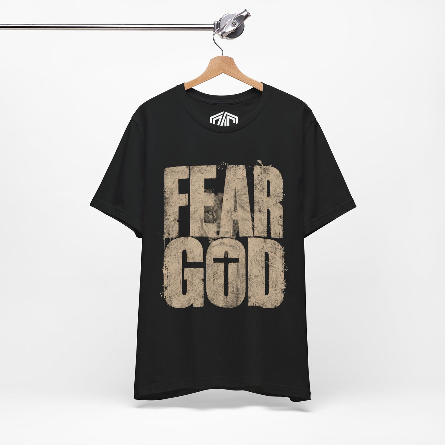 Fear God T-Shirt — Rustic Cross Faith Tee for Christians, Inspirational Religious Apparel