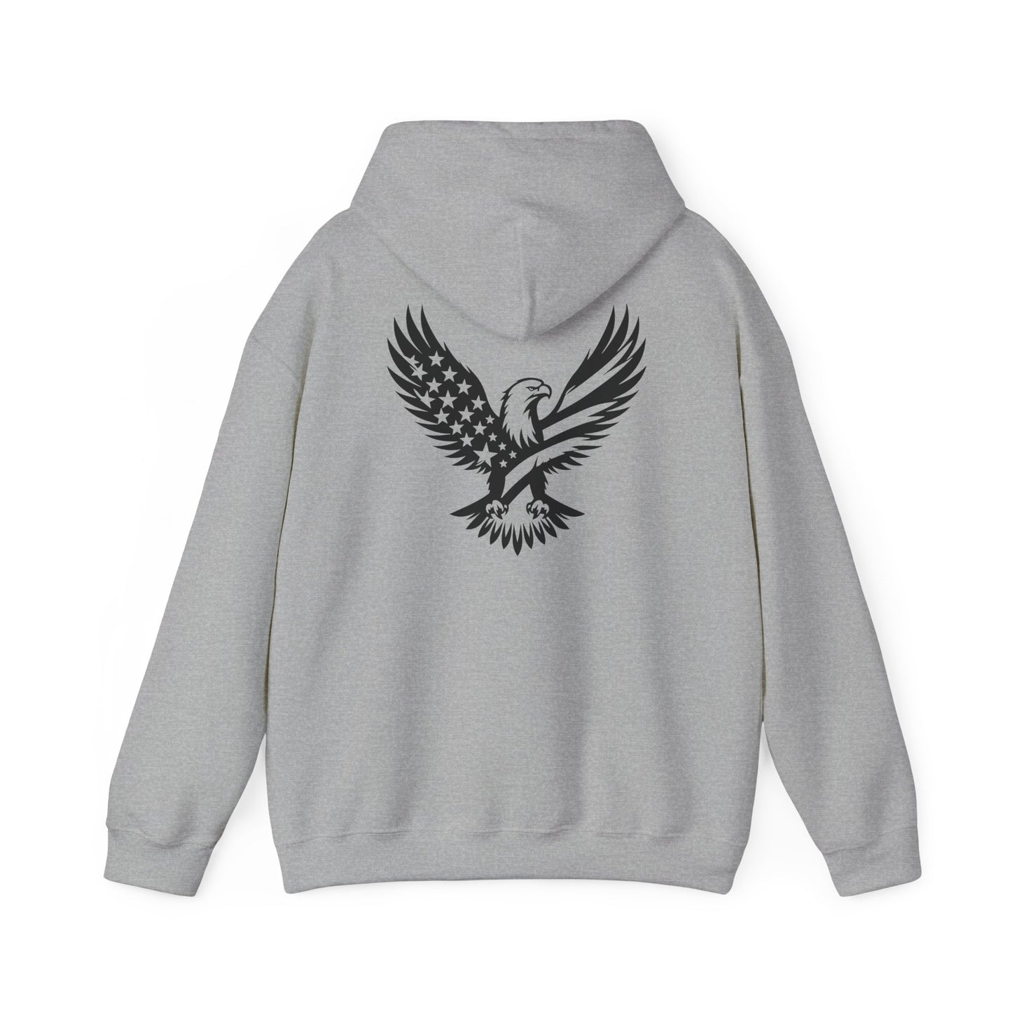 Patriotic Eagle Hoodie – American Flag Bald Eagle Back Print