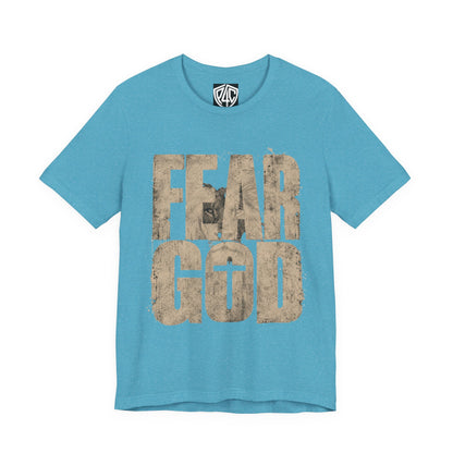 Fear God T-Shirt — Rustic Cross Faith Tee for Christians, Inspirational Religious Apparel