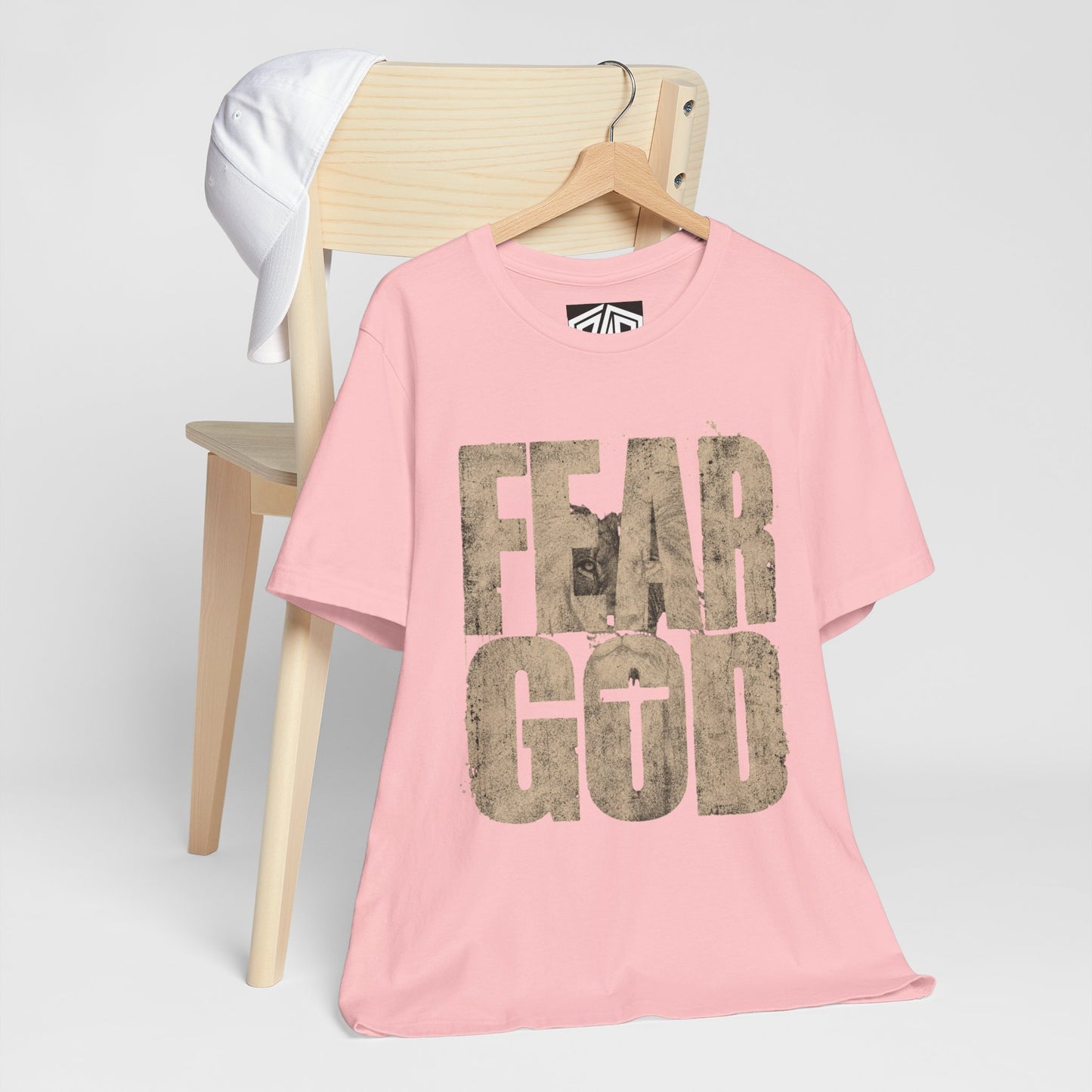Fear God T-Shirt — Rustic Cross Faith Tee for Christians, Inspirational Religious Apparel