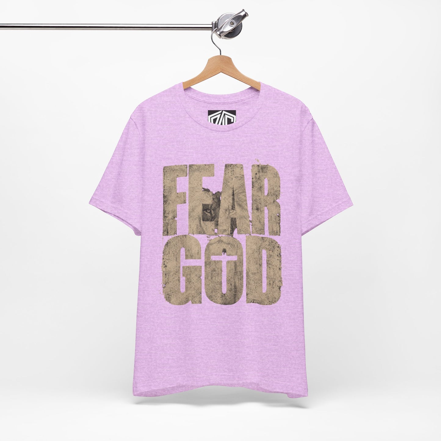 Fear God T-Shirt — Rustic Cross Faith Tee for Christians, Inspirational Religious Apparel