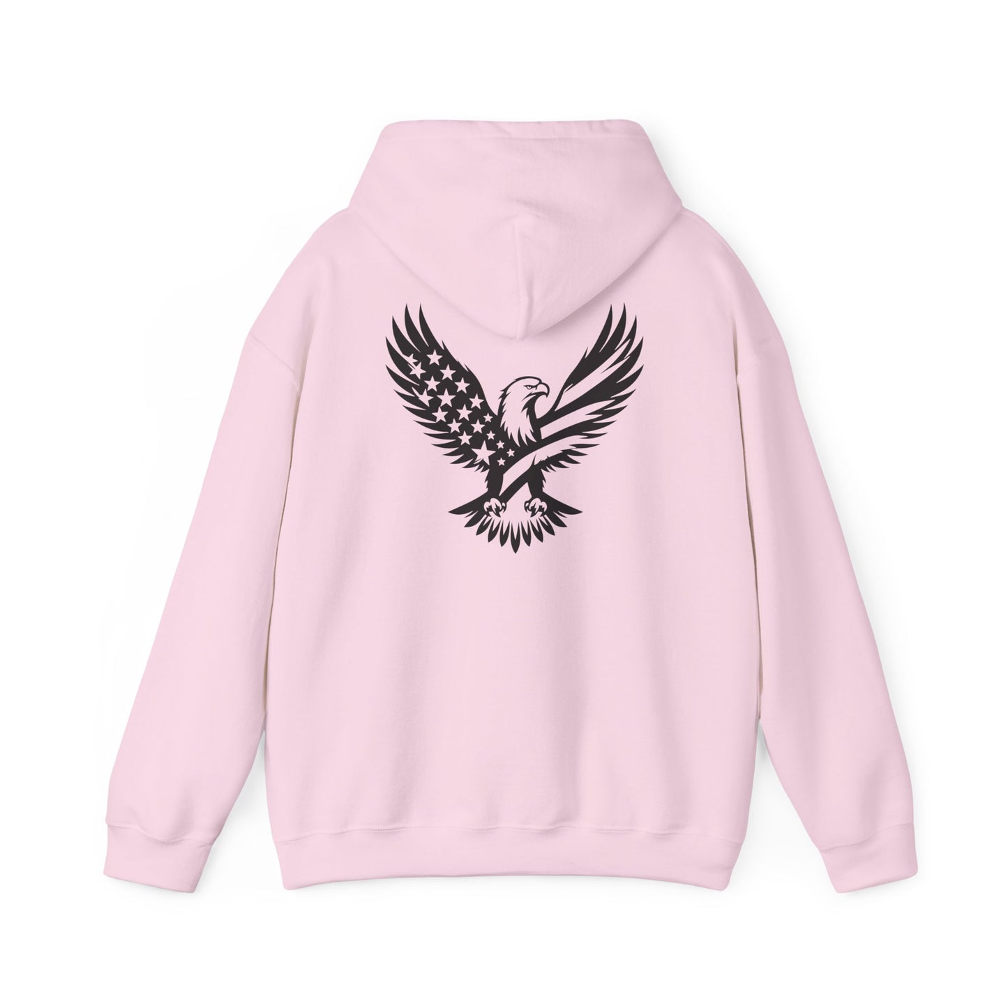 Patriotic Eagle Hoodie – American Flag Bald Eagle Back Print