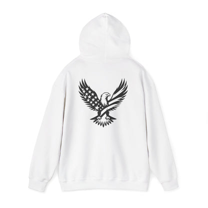 Patriotic Eagle Hoodie – American Flag Bald Eagle Back Print