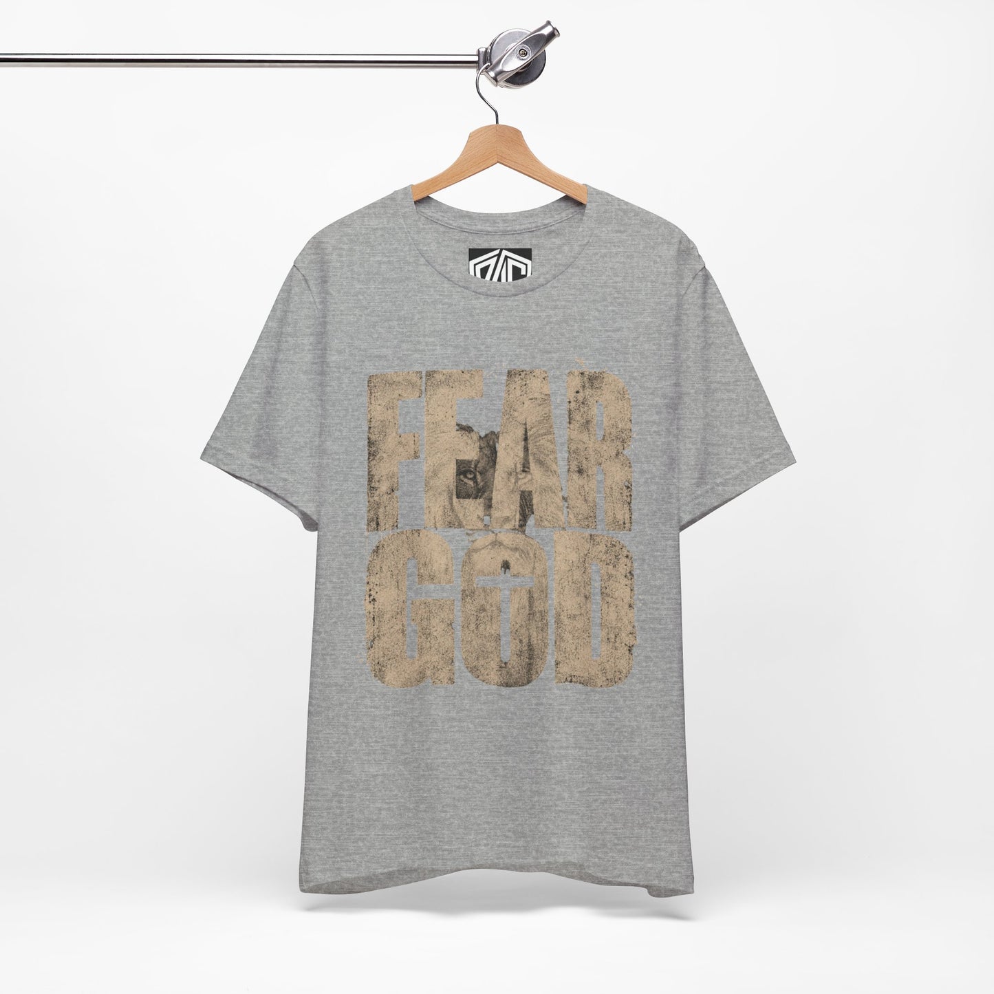 Fear God T-Shirt — Rustic Cross Faith Tee for Christians, Inspirational Religious Apparel