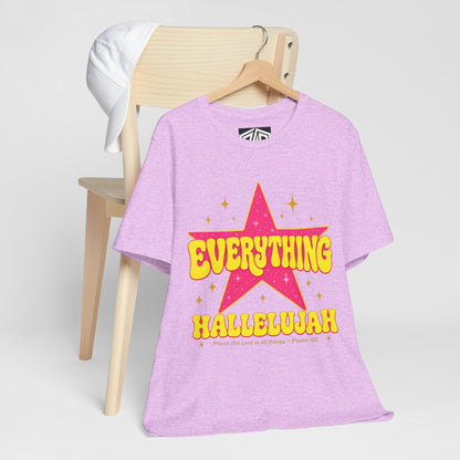 Everything Hallelujah Tee — Retro Star Christian Graphic T-Shirt