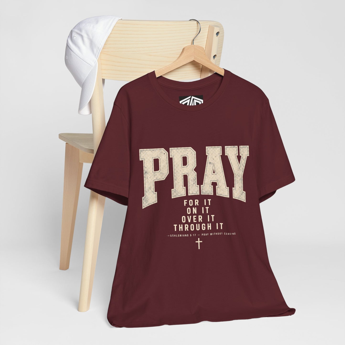 Pray For It Vintage Christian Tee – “Pray for it, on it, over it, through it” Inspirational Shirt