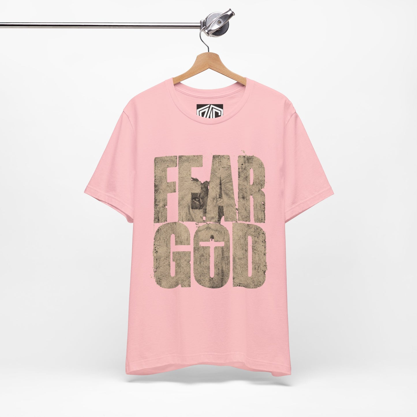 Fear God T-Shirt — Rustic Cross Faith Tee for Christians, Inspirational Religious Apparel