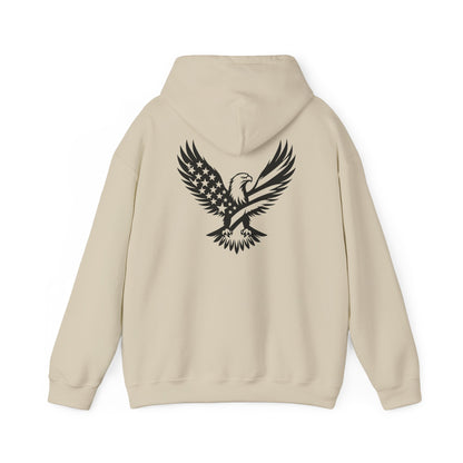 Patriotic Eagle Hoodie – American Flag Bald Eagle Back Print