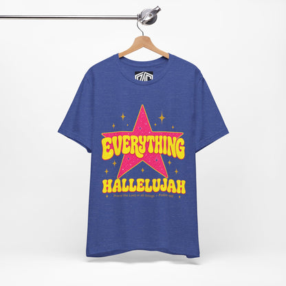 Everything Hallelujah Tee — Retro Star Christian Graphic T-Shirt
