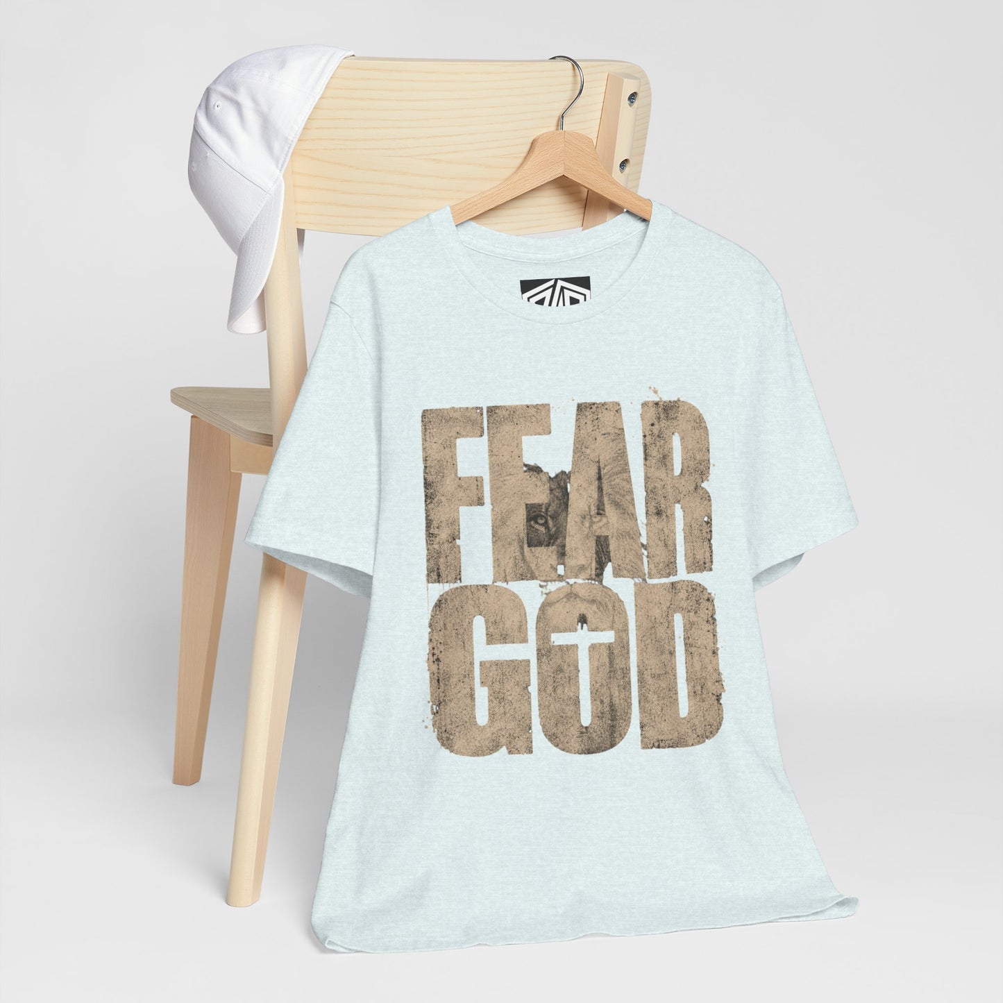 Fear God T-Shirt — Rustic Cross Faith Tee for Christians, Inspirational Religious Apparel