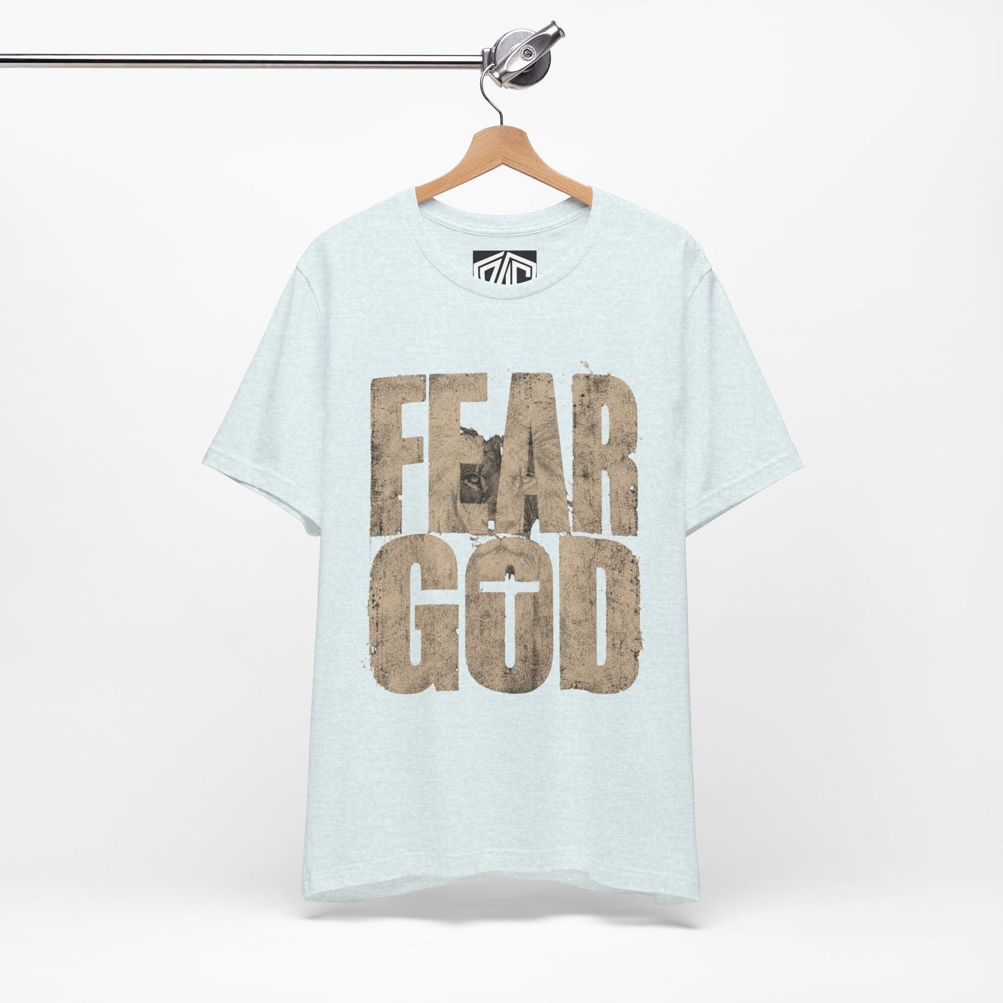 Fear God T-Shirt — Rustic Cross Faith Tee for Christians, Inspirational Religious Apparel