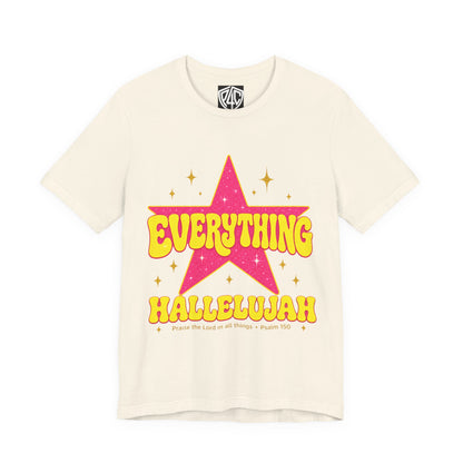 Everything Hallelujah Tee — Retro Star Christian Graphic T-Shirt