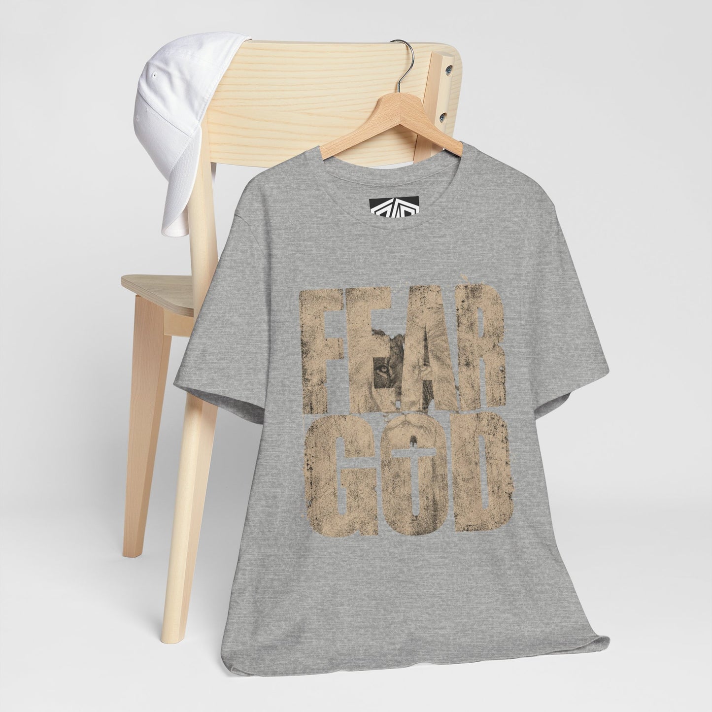 Fear God T-Shirt — Rustic Cross Faith Tee for Christians, Inspirational Religious Apparel
