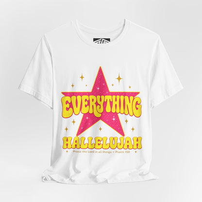 Everything Hallelujah Tee — Retro Star Christian Graphic T-Shirt