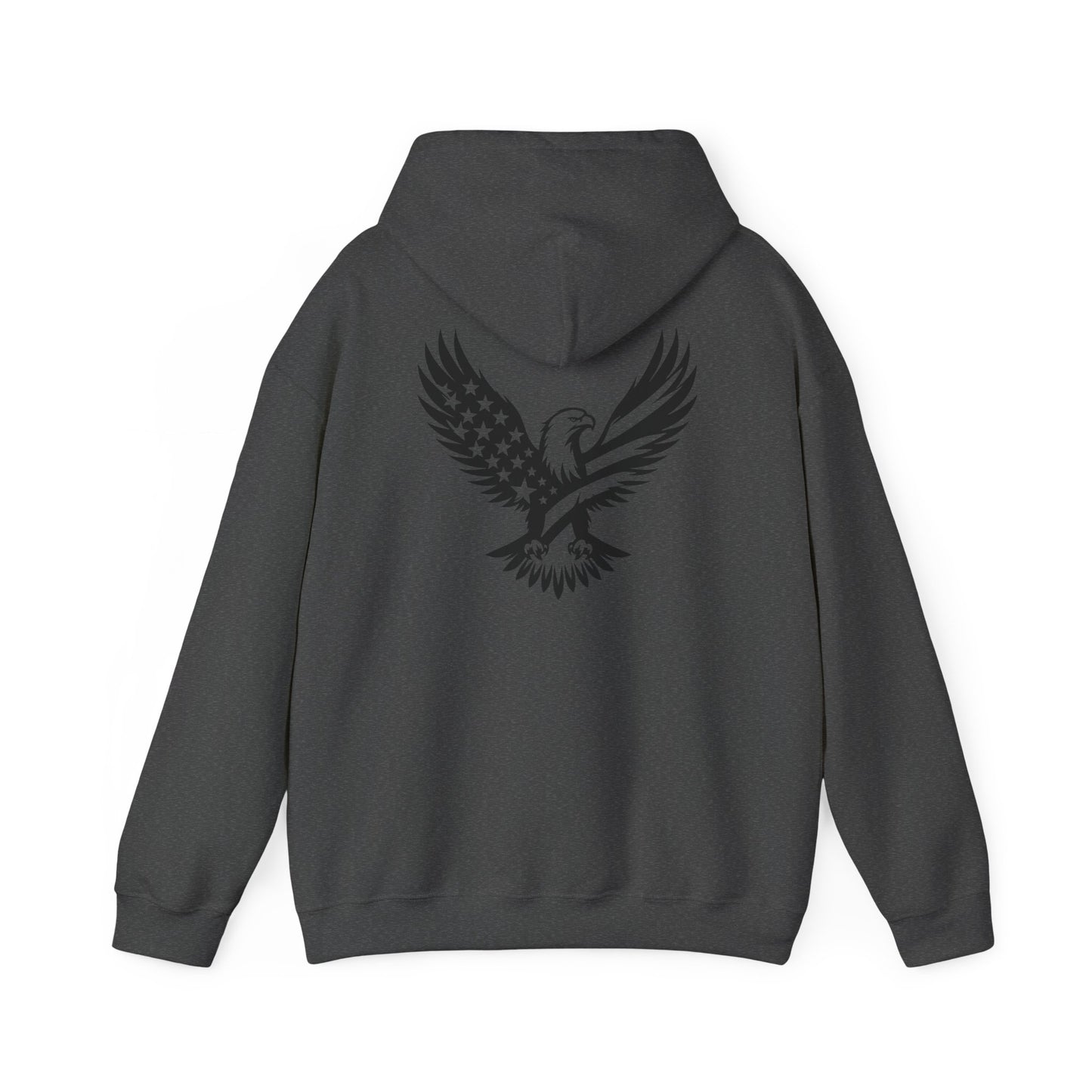 Patriotic Eagle Hoodie – American Flag Bald Eagle Back Print