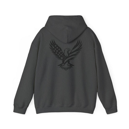 Patriotic Eagle Hoodie – American Flag Bald Eagle Back Print