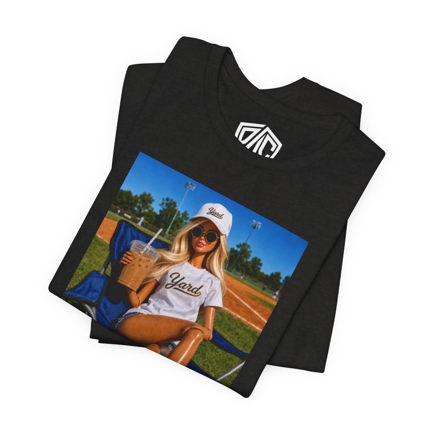 Baseball Barbie Girl Graphic Tee - 'Yards' Retro Summer Shirt