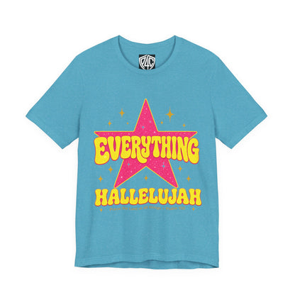 Everything Hallelujah Tee — Retro Star Christian Graphic T-Shirt