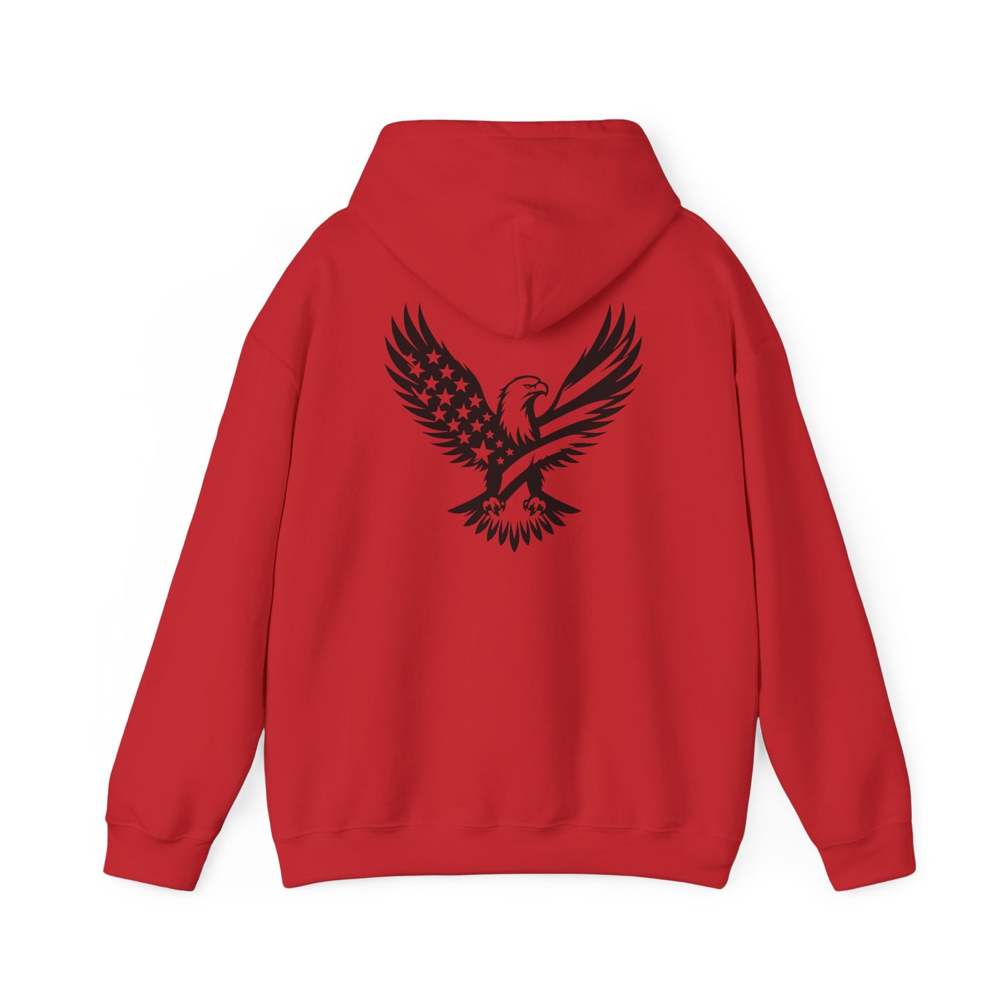 Patriotic Eagle Hoodie – American Flag Bald Eagle Back Print