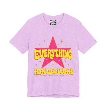 Everything Hallelujah Tee — Retro Star Christian Graphic T-Shirt