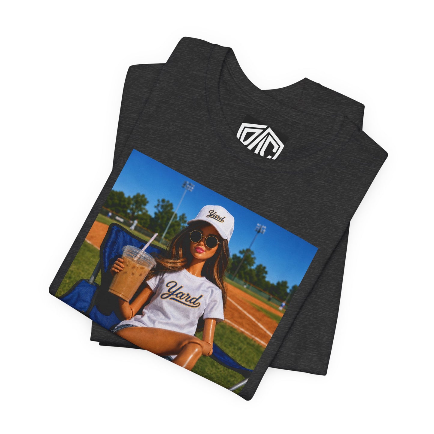 Baseball Barbie Retro Summer Vibes Tee — “I Live Here Now” Graphic T-Shirt