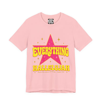Everything Hallelujah Tee — Retro Star Christian Graphic T-Shirt