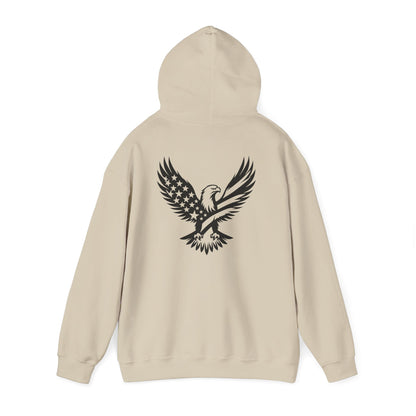 Patriotic Eagle Hoodie – American Flag Bald Eagle Back Print