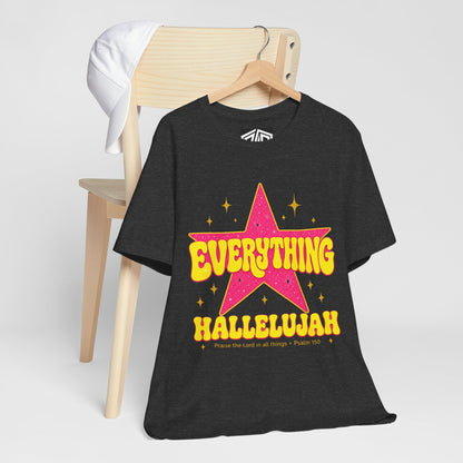Everything Hallelujah Tee — Retro Star Christian Graphic T-Shirt