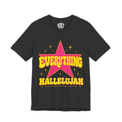 Everything Hallelujah Tee — Retro Star Christian Graphic T-Shirt