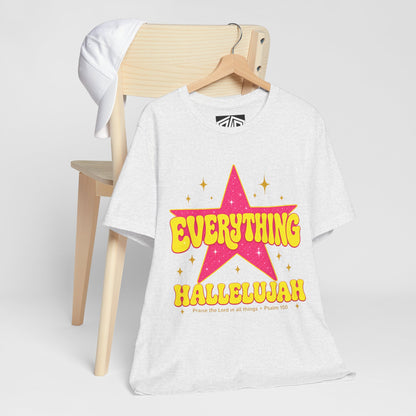 Everything Hallelujah Tee — Retro Star Christian Graphic T-Shirt