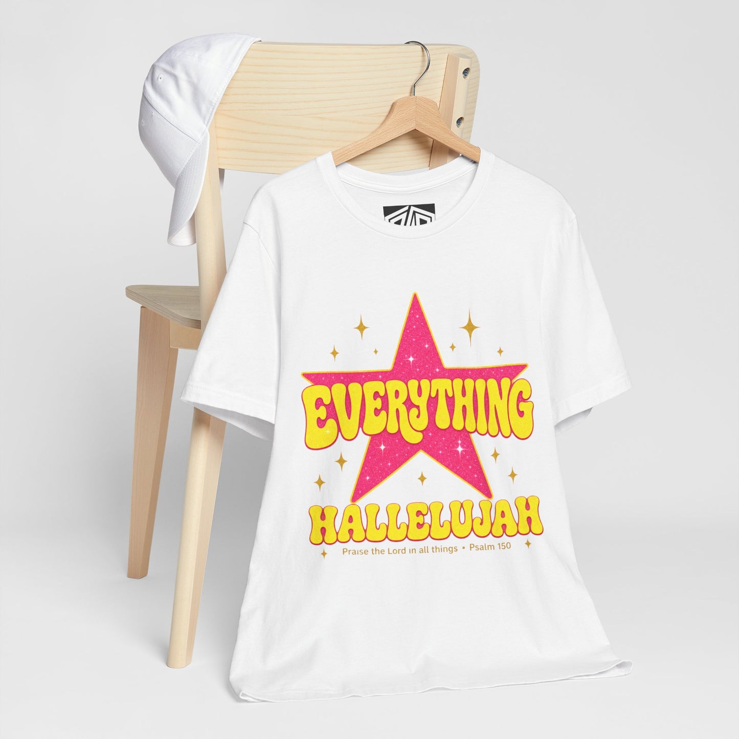 Everything Hallelujah Tee — Retro Star Christian Graphic T-Shirt