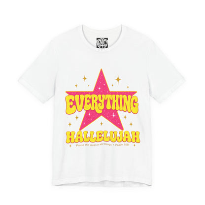 Everything Hallelujah Tee — Retro Star Christian Graphic T-Shirt