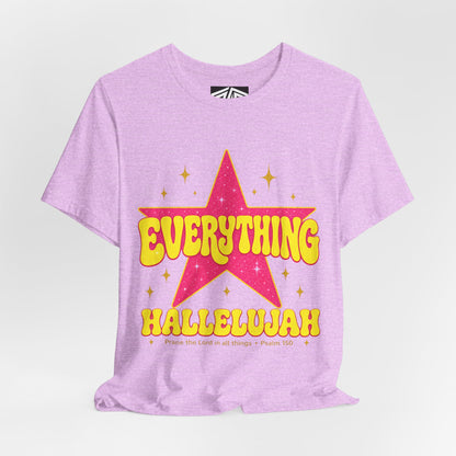 Everything Hallelujah Tee — Retro Star Christian Graphic T-Shirt
