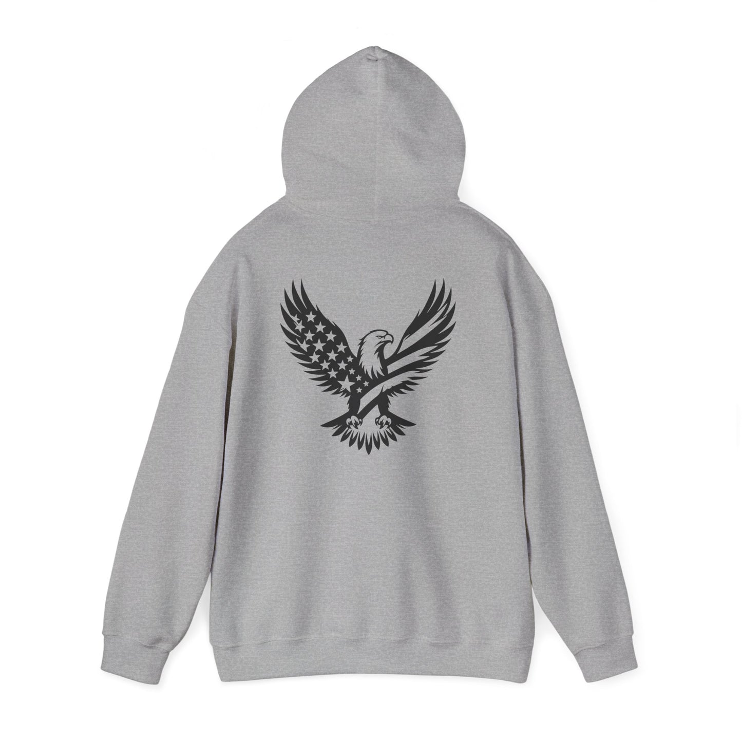Patriotic Eagle Hoodie – American Flag Bald Eagle Back Print