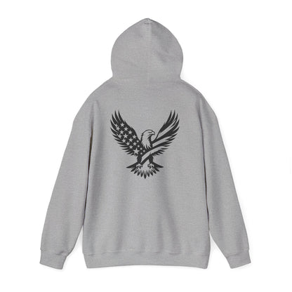 Patriotic Eagle Hoodie – American Flag Bald Eagle Back Print