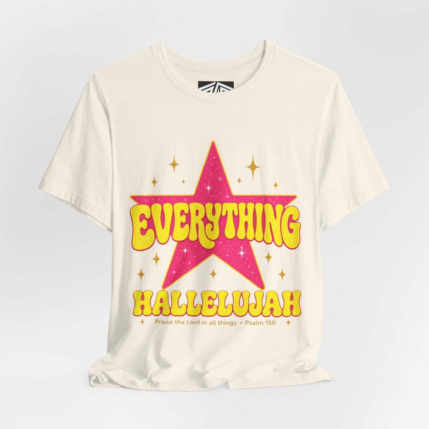 Everything Hallelujah Tee — Retro Star Christian Graphic T-Shirt